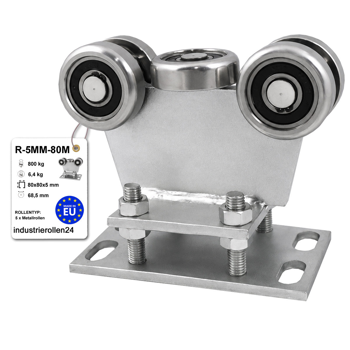 Torwagen für Schiebetore - für Profile 80 x 80 mm - Wandstärke 5 mm: R-5MM-80M