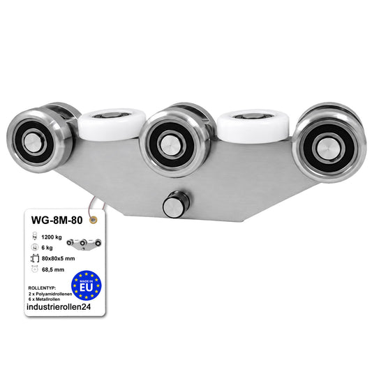 Torwagen für Schiebetore - für Profile 80x80 mm - Wandstärke 5 mm: WG-8M-80