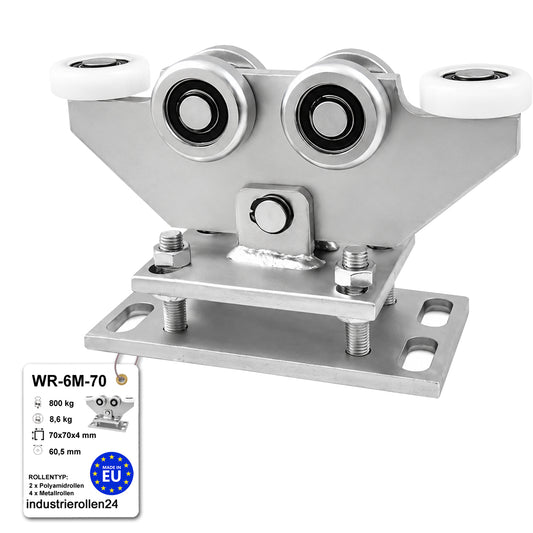 Torwagen für Schiebetore - für Profile 70 x 70 mm - Wandstärke 4 mm: WR-6M-70