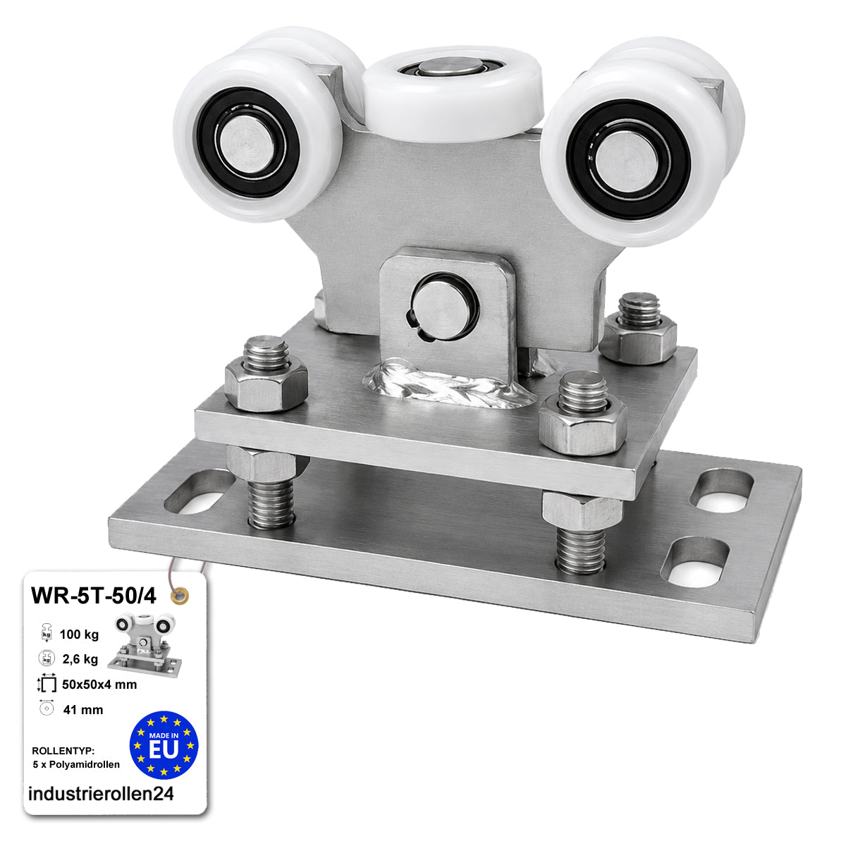 Torwagen für Schiebetore - für Profile 50 x 50 mm - Wandstärke 4 mm: WR-5T-50/4