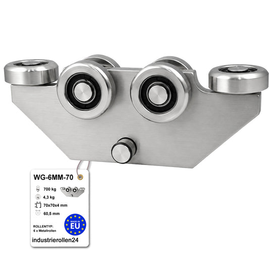 Torwagen für Schiebetore - für Profile 70 x 70 mm - Wandstärke 4 mm: WG-6MM-70