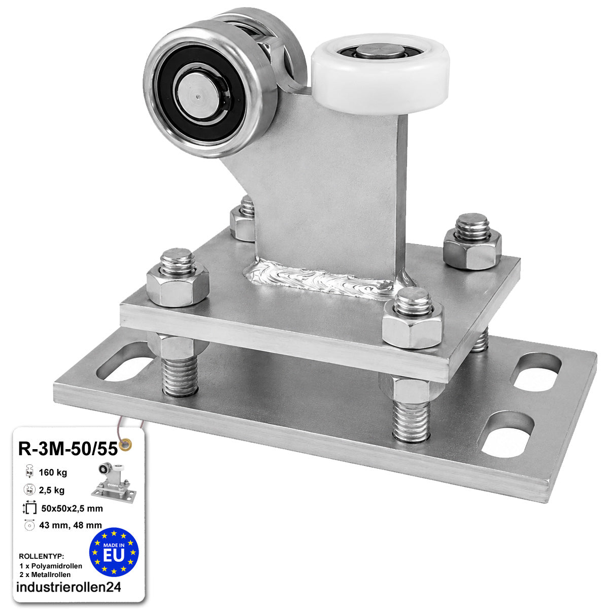 Torwagen für Schiebetore - für Profile 50x55 mm - Wandstärke 2,5 mm: R-3M-50/55