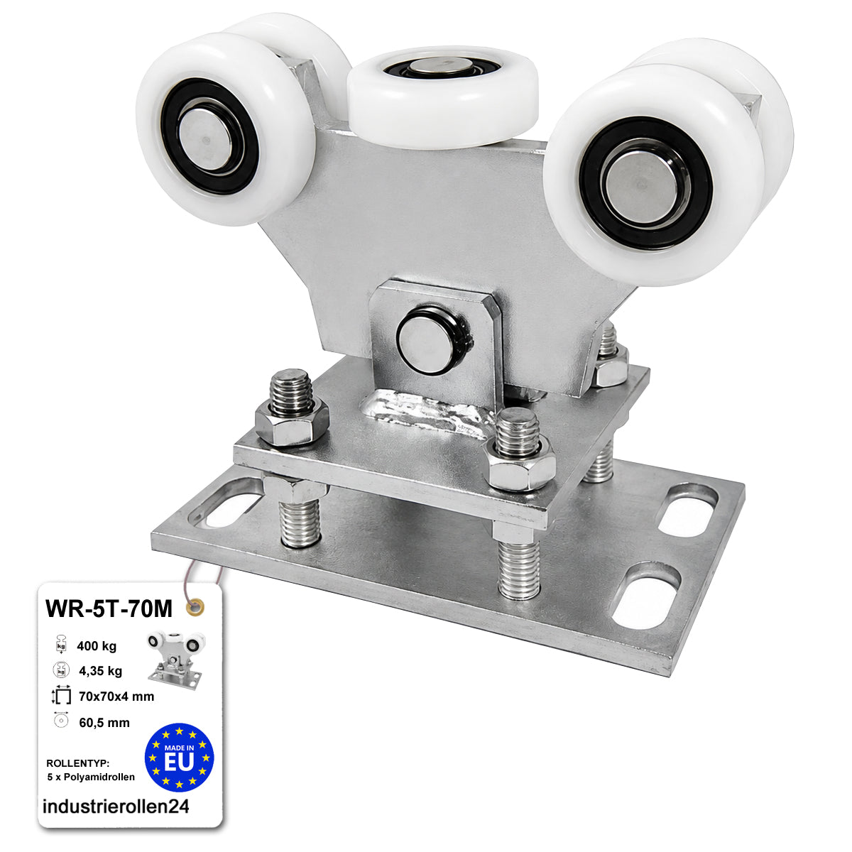 Torwagen für Schiebetore - für Profile 70 x 70 mm - Wandstärke 4 mm: WR-5T-70M