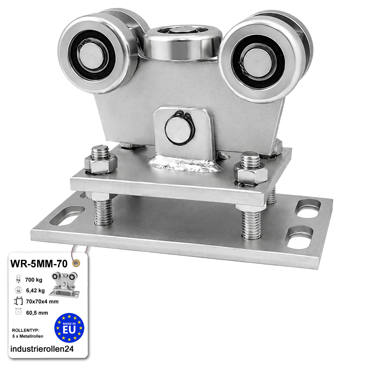 Torwagen für Schiebetore - für Profile 70 x 70 mm - Wandstärke 4 mm: WR-5MM-70
