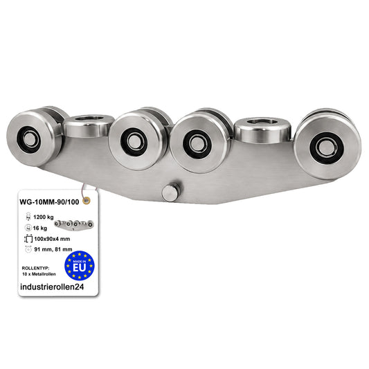 Torwagen für Schiebetore - für Profile 90x100 mm - Wandstärke 4 mm: WG-10MM-90/100