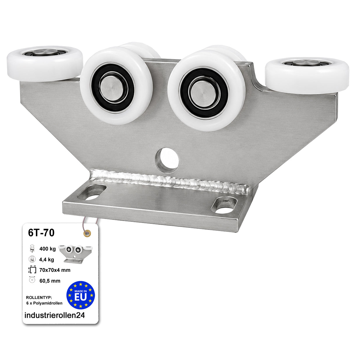 Torwagen für Schiebetore - für Profile 70 x 70 mm - Wandstärke 4 mm: 6T-70