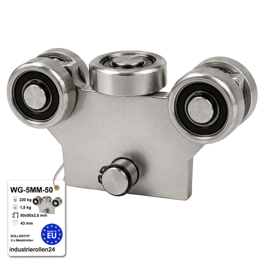 Torwagen für Schiebetore - für Profile 50x50 mm - Wandstärke 2,5 mm: WG-5MM-50