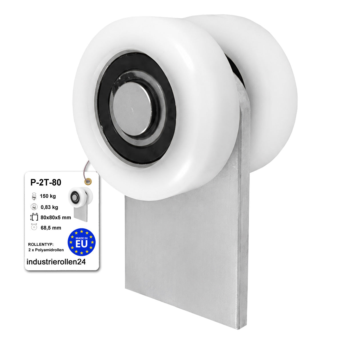 Torwagen für Schiebetore - für Profile 80 x 80 mm - Wandstärke 5 mm: P-2T-80