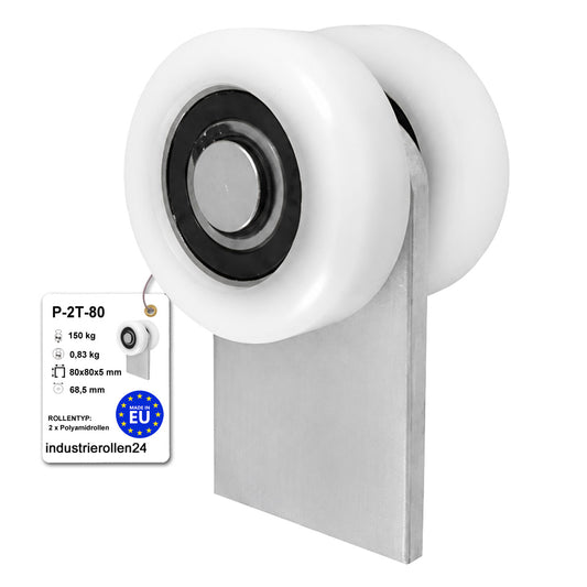 Torwagen für Schiebetore - für Profile 80 x 80 mm - Wandstärke 5 mm: P-2T-80