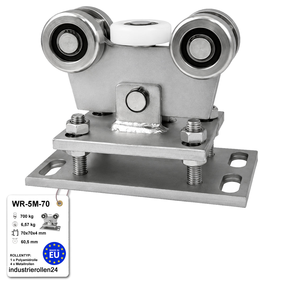 Torwagen für Schiebetore - für Profile 70 x 70 mm - Wandstärke 4 mm: WR-5M-70