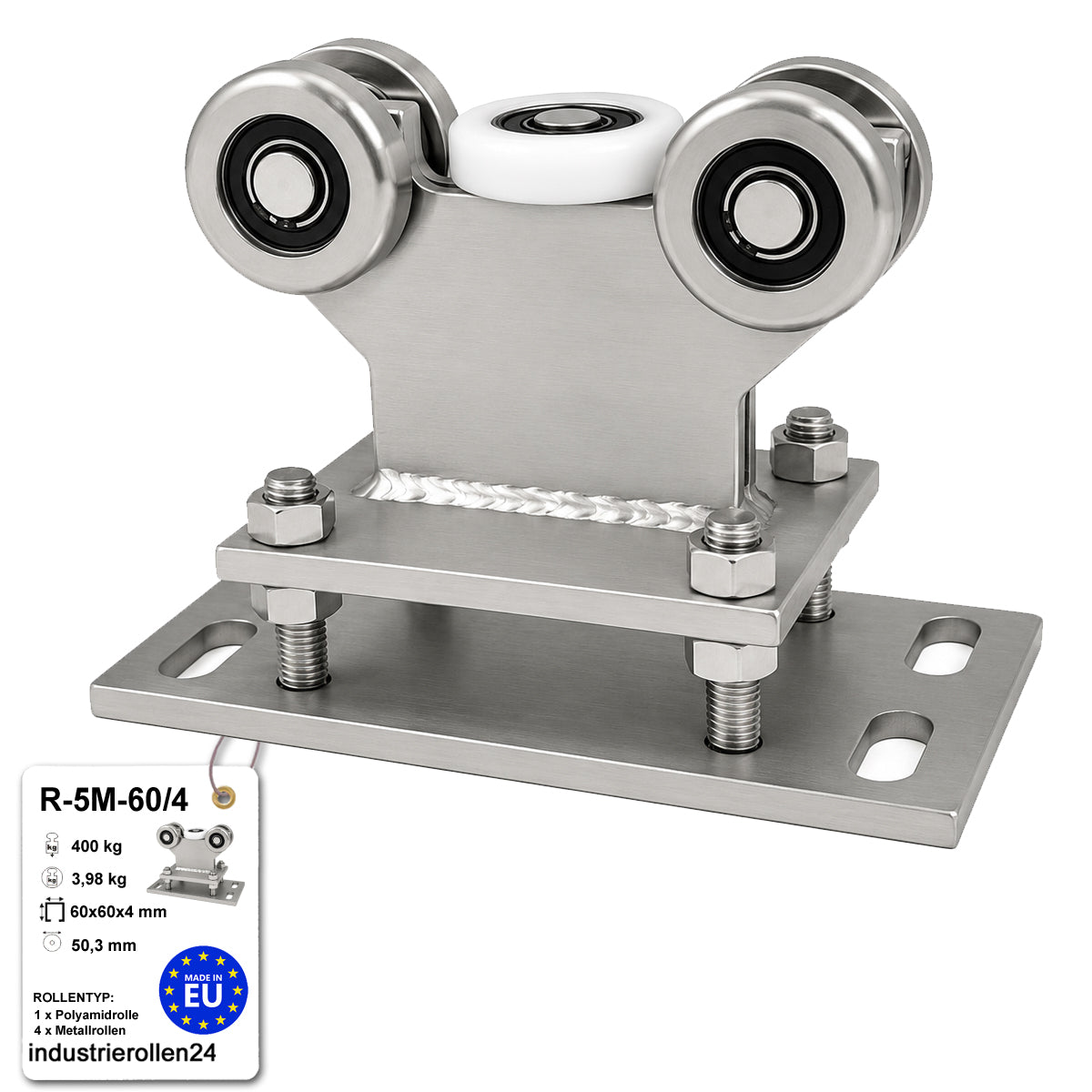 Torwagen für Schiebetore - für Profile 60 x 60 mm - Wandstärke 4 mm: R-5M-60/4