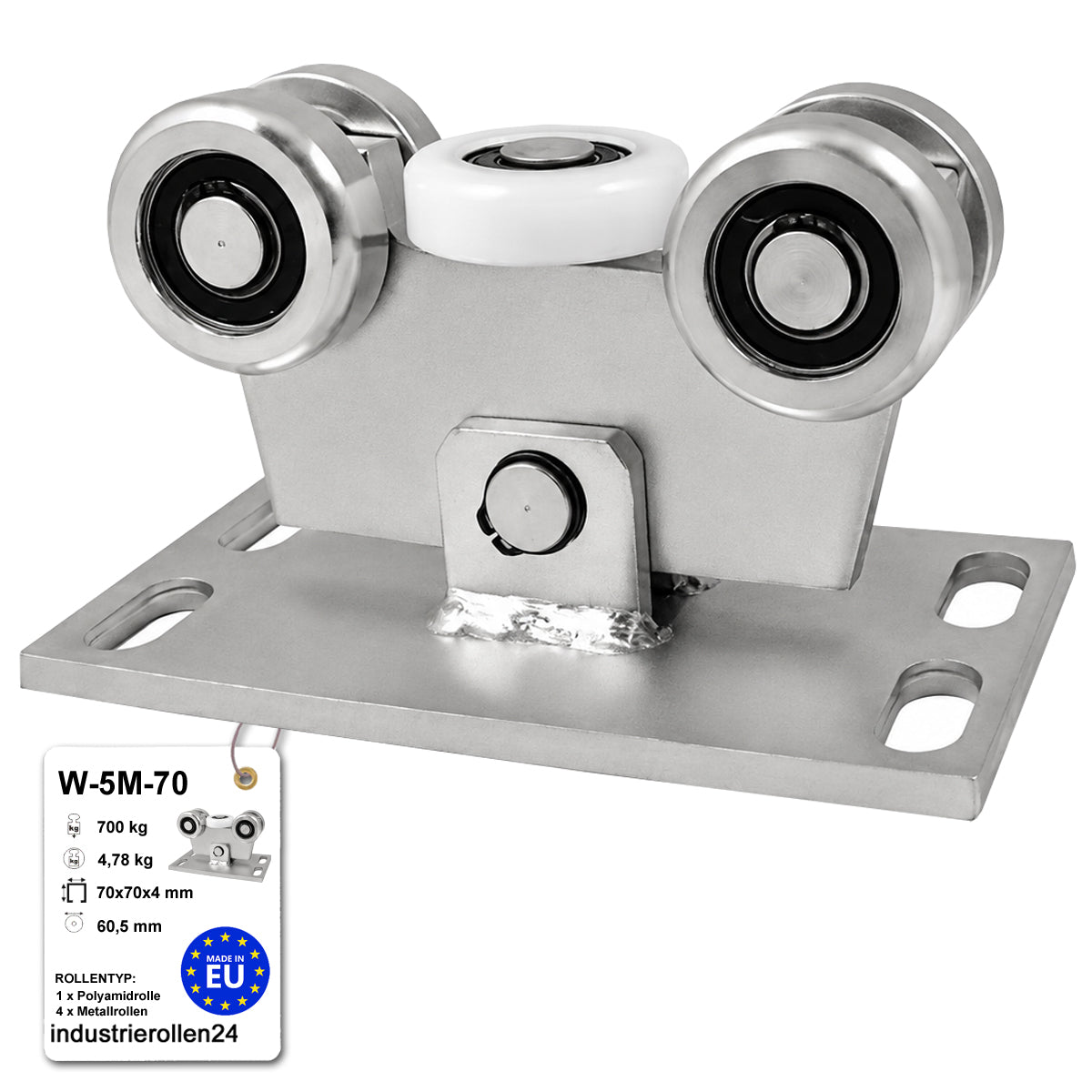 Torwagen für Schiebetore - für Profile 70 x 70 mm - Wandstärke 4 mm: W-5M-70