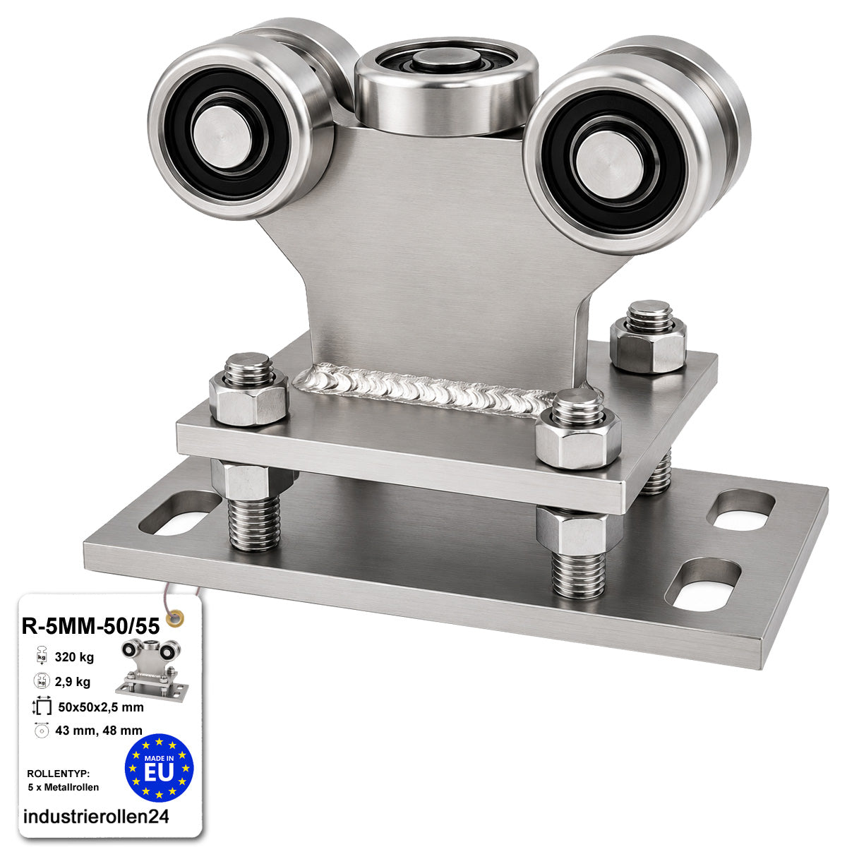 Torwagen für Schiebetore - für Profile 50x55 mm - Wandstärke 2,5 mm: R-5MM-50/55