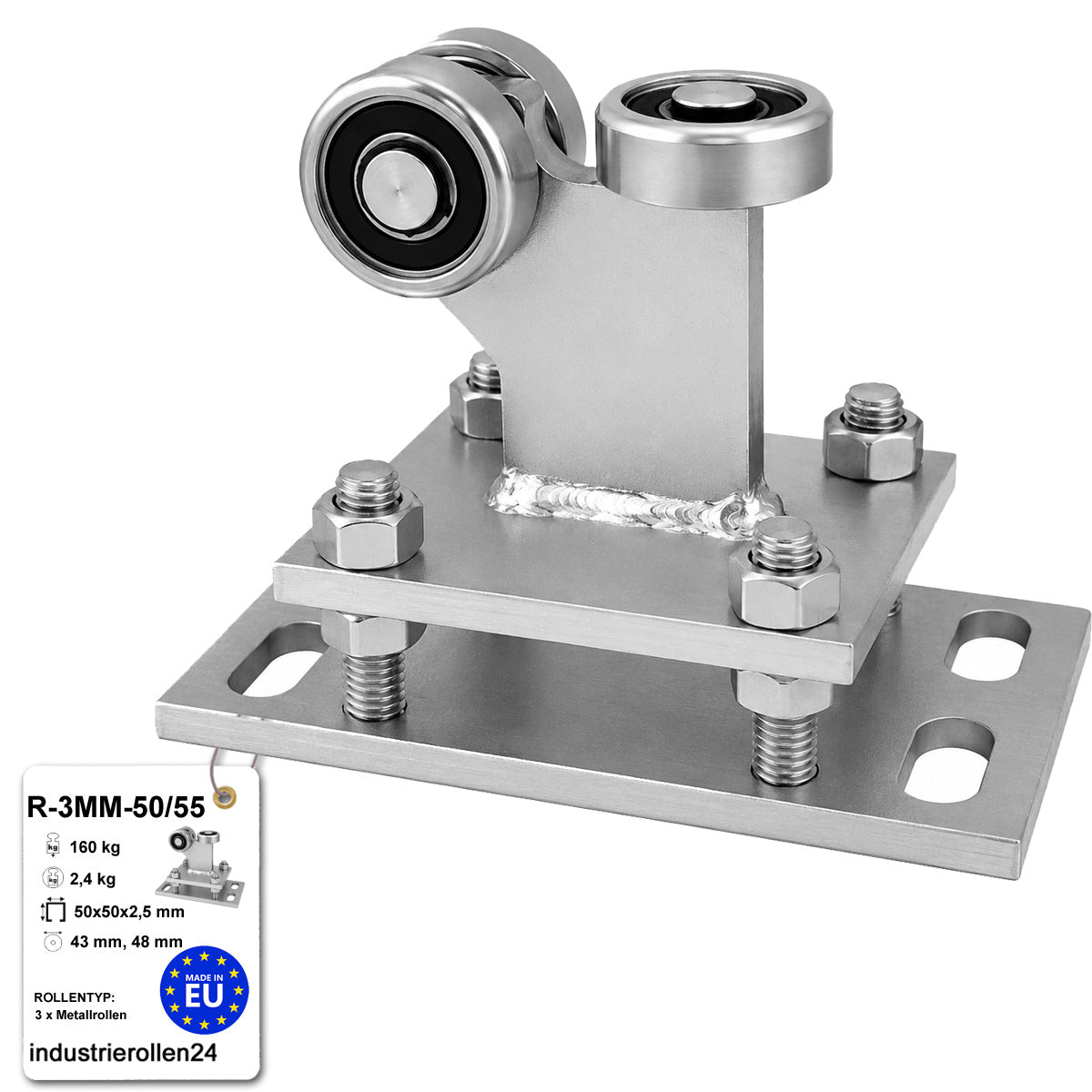Torwagen für Schiebetore - für Profile 50x55 mm - Wandstärke 2,5 mm: R-3MM-50/55
