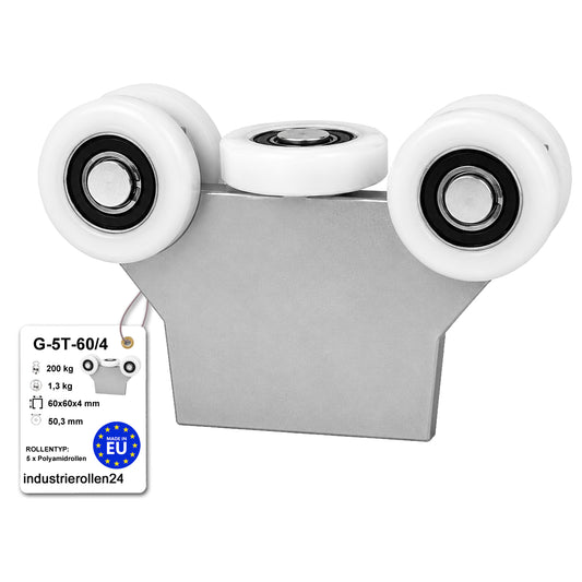 Torwagen für Schiebetore - für Profile 60 x 60 mm - Wandstärke 4 mm: G-5T-60/4