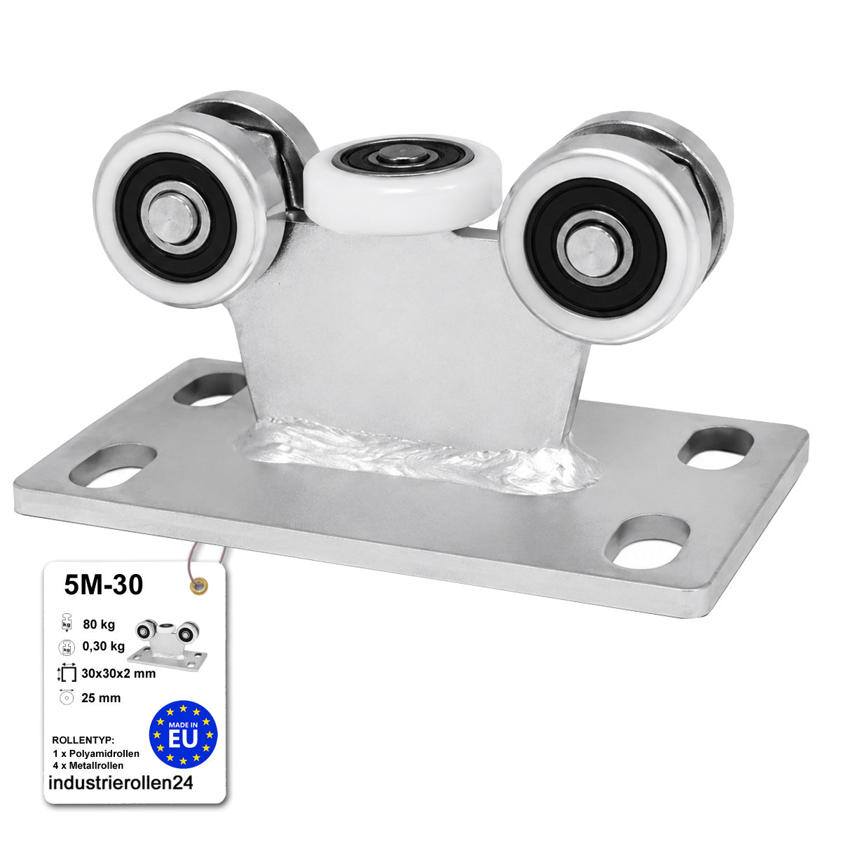 Torwagen für Schiebetore - für Profile 30x30 mm - Wandstärke 2 mm: 5M-30