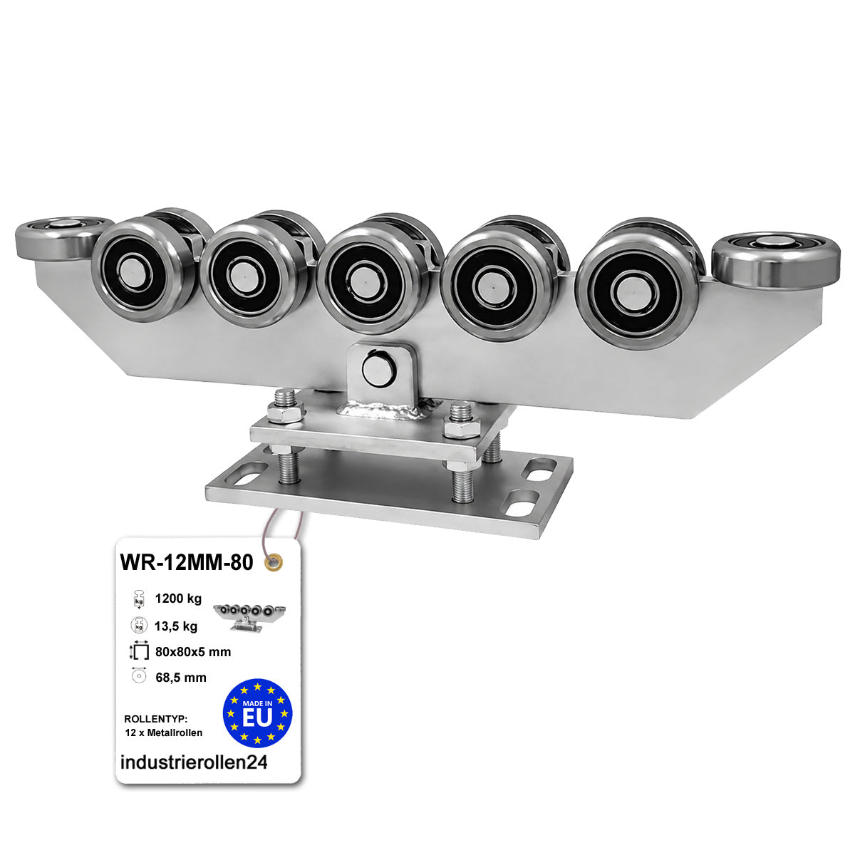 Torwagen für Schiebetore - für Profile 80 x 80 mm - Wandstärke 5 mm: WR-12MM-80