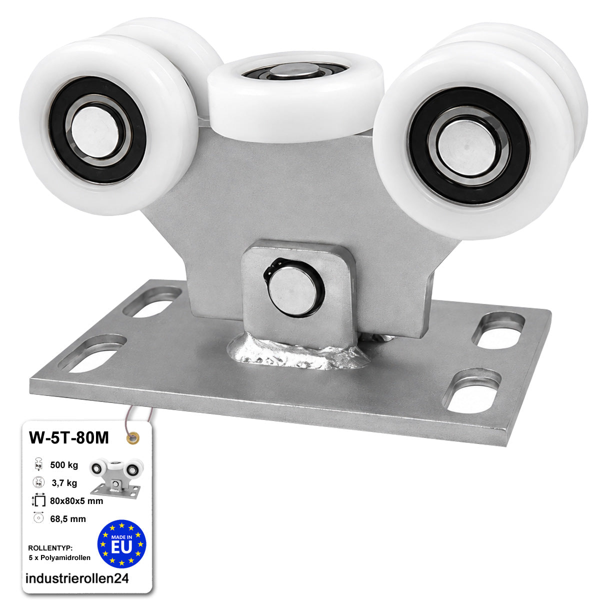 Torwagen für Schiebetore - für Profile 80 x 80 mm - Wandstärke 5 mm: W-5T-80M