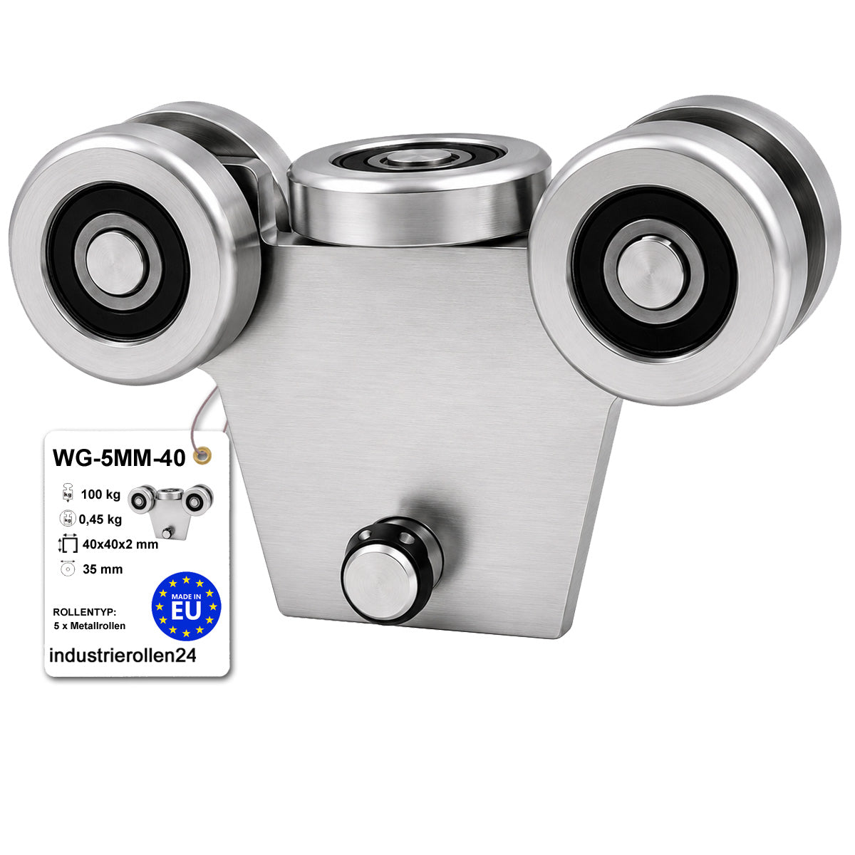 Torwagen für Schiebetore - für Profile 40x40 mm - Wandstärke 2 mm: WG-5MM-40