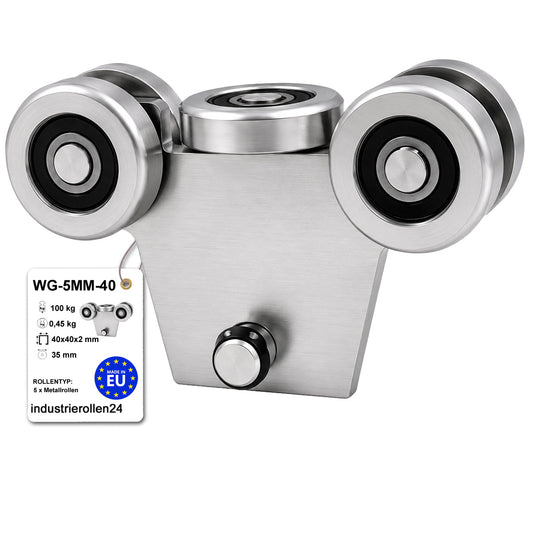 Torwagen für Schiebetore - für Profile 40x40 mm - Wandstärke 2 mm: WG-5MM-40