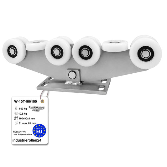 Torwagen für Schiebetore - für Profile 90x100 mm - Wandstärke 4 mm: W-10T-90/100