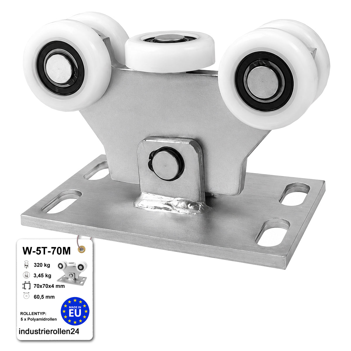 Torwagen für Schiebetore - für Profile 70 x 70 mm - Wandstärke 4 mm: W-5T-70M