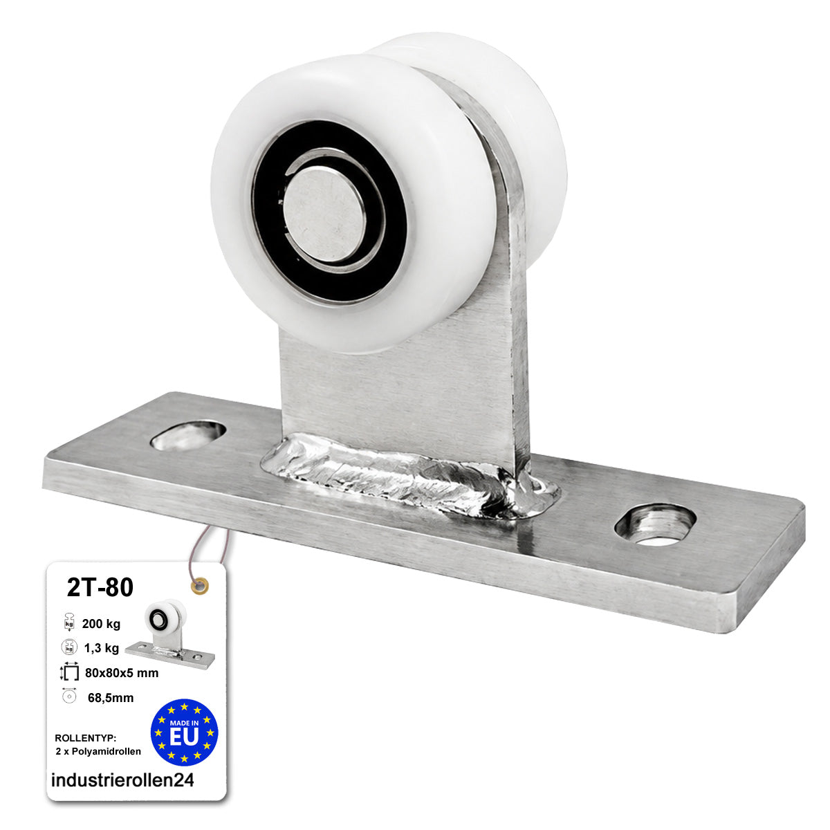 Torwagen für Schiebetore - für Profile 80 x 80 mm - Wandstärke 5 mm: 2T-80