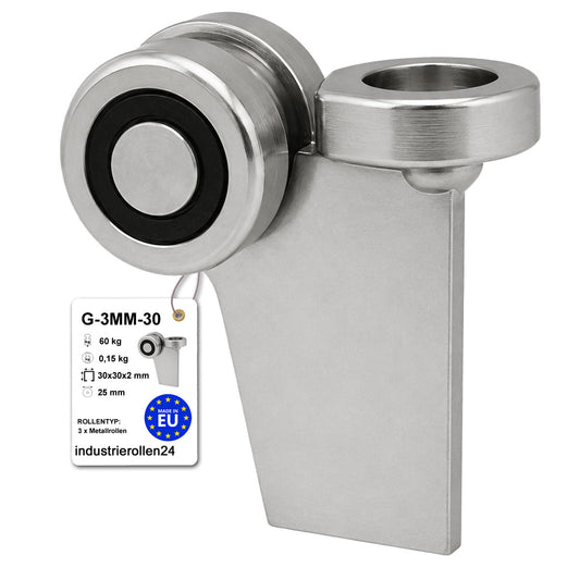 Torwagen für Schiebetore - für Profile 30x30 mm - Wandstärke 2 mm: G-3MM-30