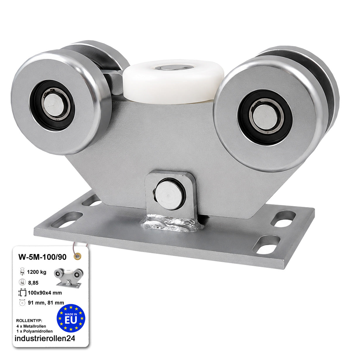 Torwagen für Schiebetore - für Profile 100x90 mm - Wandstärke 4 mm: W-5MM-100/90