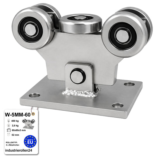 Torwagen für Schiebetore - für Profile 60 x 60 mm - Wandstärke 3 mm: W-5MM-60