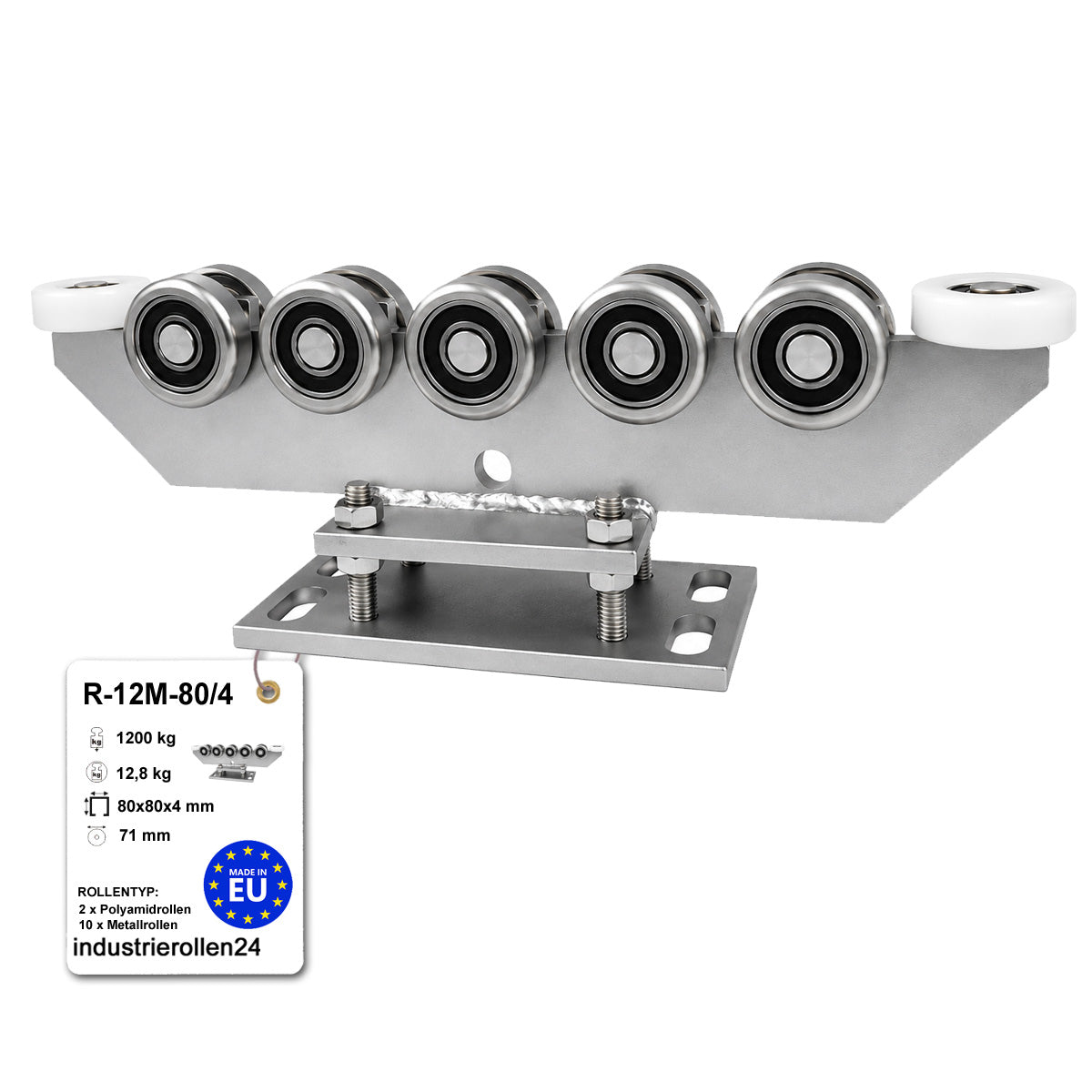 Torwagen für Schiebetore - für Profile 80 x 80 mm - Wandstärke 4 mm: R-12M-80/4