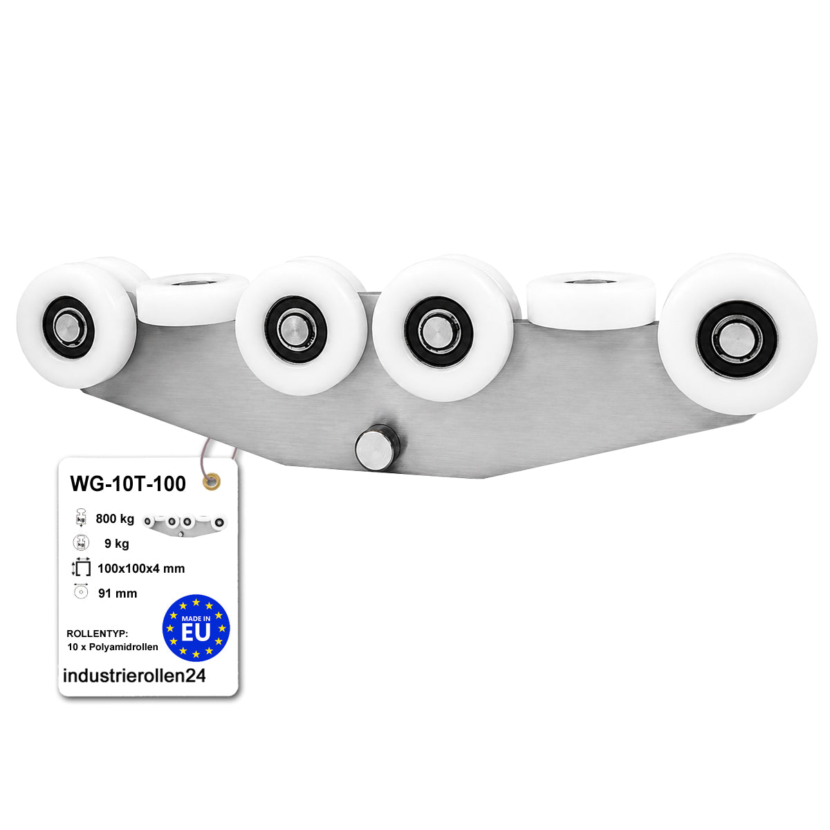 Torwagen für Schiebetore - für Profile 100x100 mm - Wandstärke 4 mm: WG-10T-100