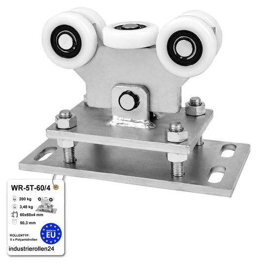 Torwagen für Schiebetore - für Profile 60 x 60 mm - Wandstärke 4 mm: WR-5T-60/4