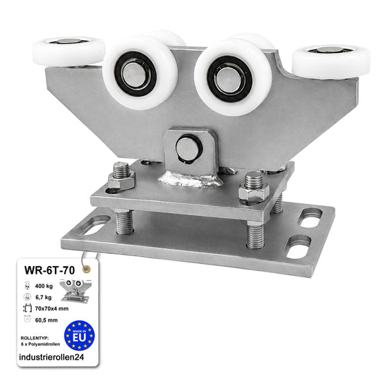 Torwagen für Schiebetore - für Profile 70 x 70 mm - Wandstärke 4 mm: WR-6T-70