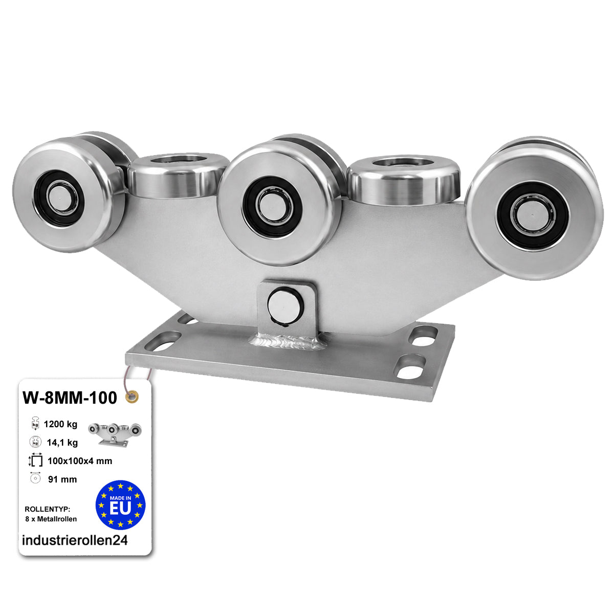Torwagen für Schiebetore - für Profile 100x100 mm - Wandstärke 4 mm: W-8MM-100