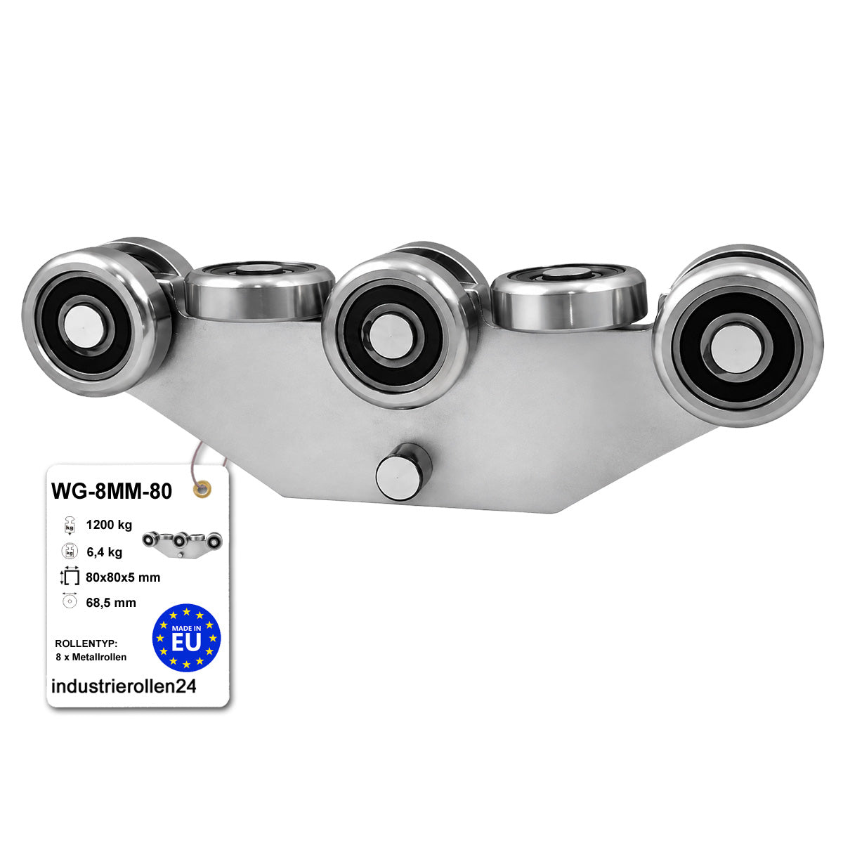 Torwagen für Schiebetore - für Profile 80 x 80 mm - Wandstärke 5 mm: WG-8MM-80