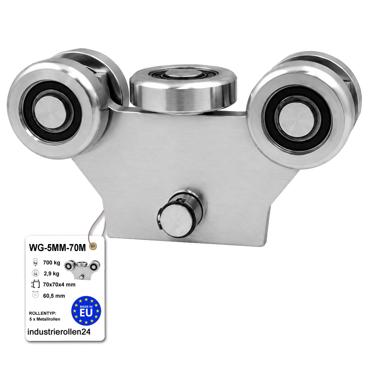 Torwagen für Schiebetore - für Profile 70 x 70 mm - Wandstärke 4 mm: WG-5MM-70M