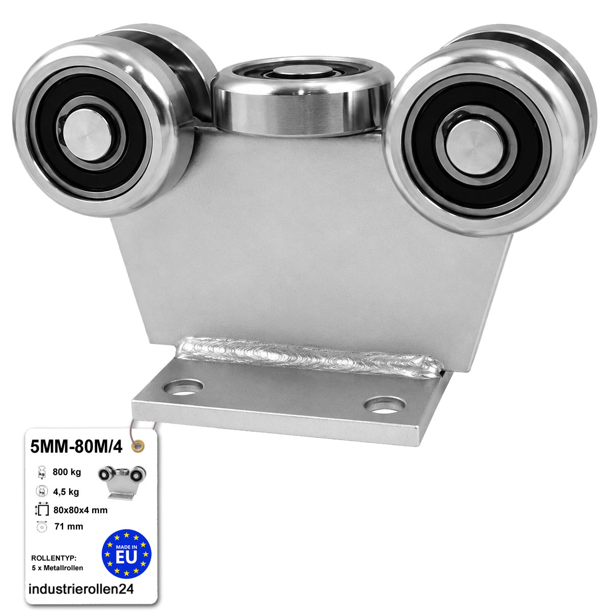 Torwagen für Schiebetore - für Profile 80 x 80 mm - Wandstärke 4 mm: 5MM-80M/4