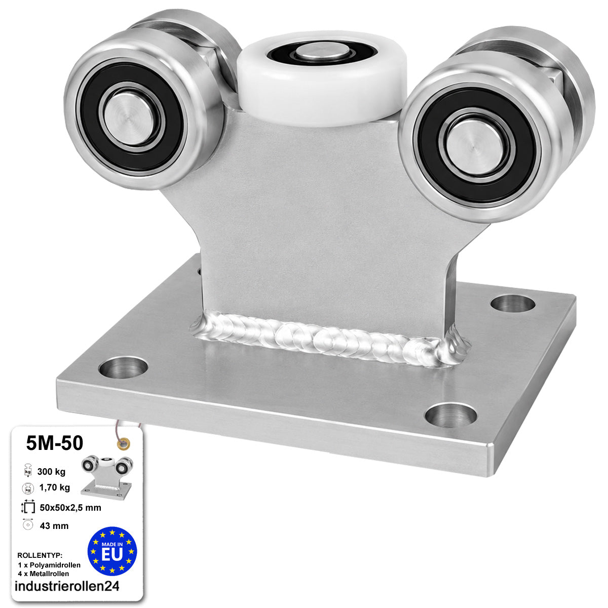 Torwagen für Schiebetore - für Profile 50x50 mm - Wandstärke 2,5 mm: 5M-50