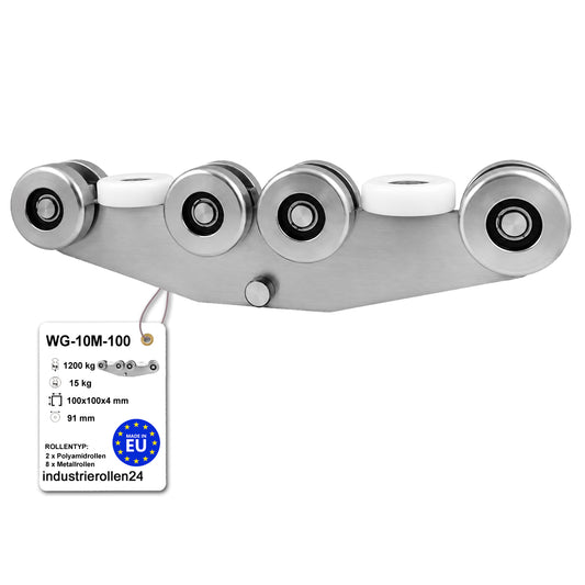 Torwagen für Schiebetore - für Profile 100x100 mm - Wandstärke 4 mm: WG-10M-100