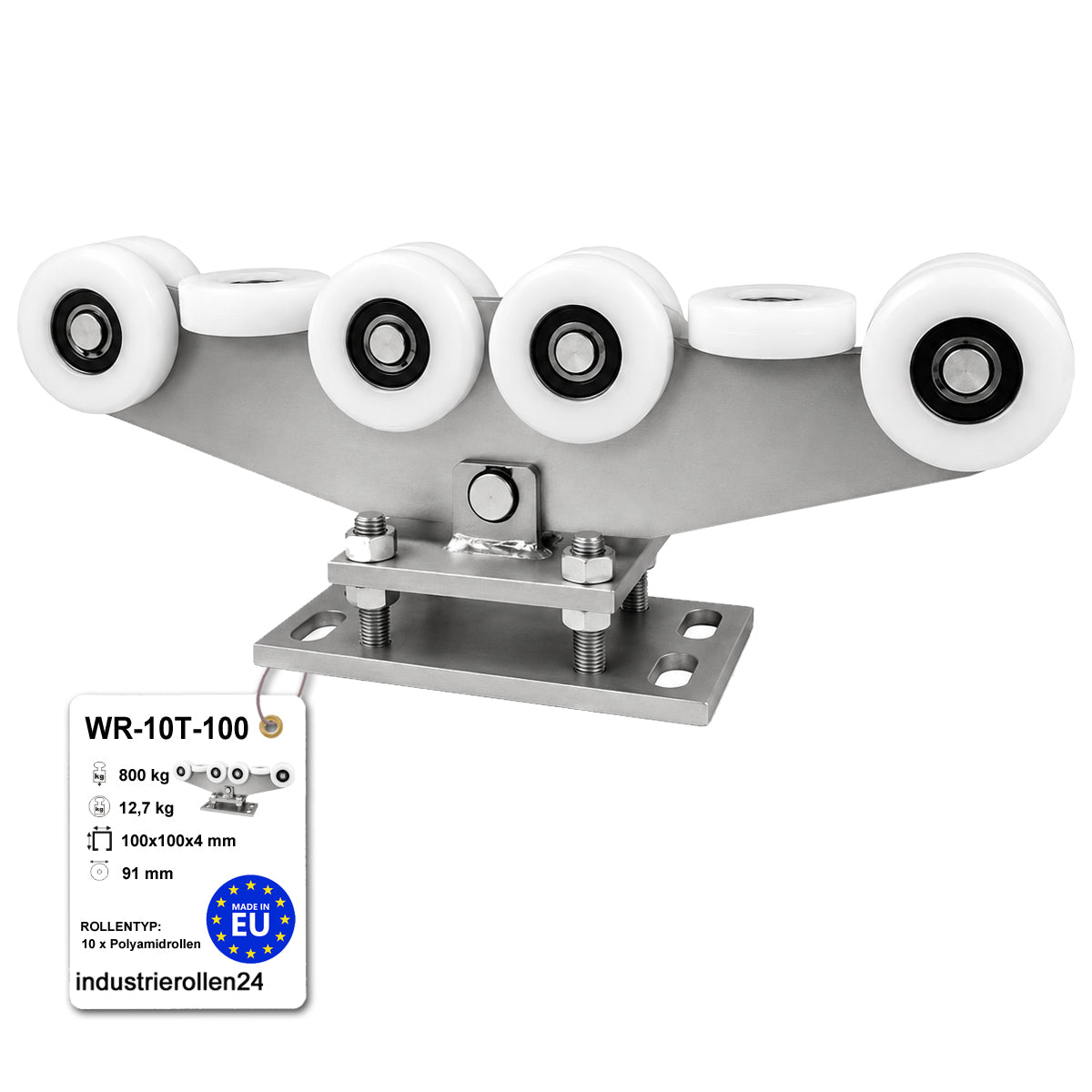 Torwagen für Schiebetore - für Profile 100x100 mm - Wandstärke 4 mm: WR-10T-100