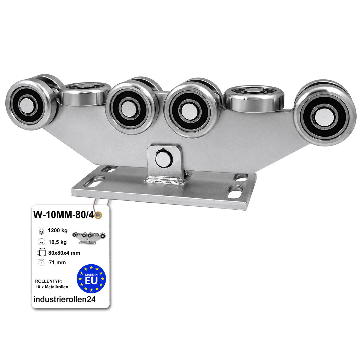 Torwagen für Schiebetore - für Profile 80 x 80 mm - Wandstärke 4 mm: W-10MM-80/4