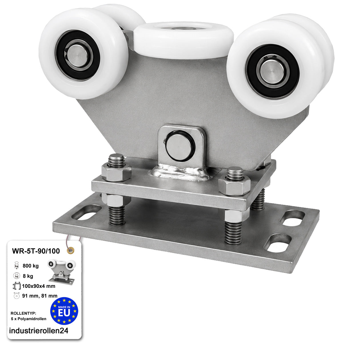 Torwagen für Schiebetore - für Profile 90x100 mm - Wandstärke 4 mm: WR-5T-90/100