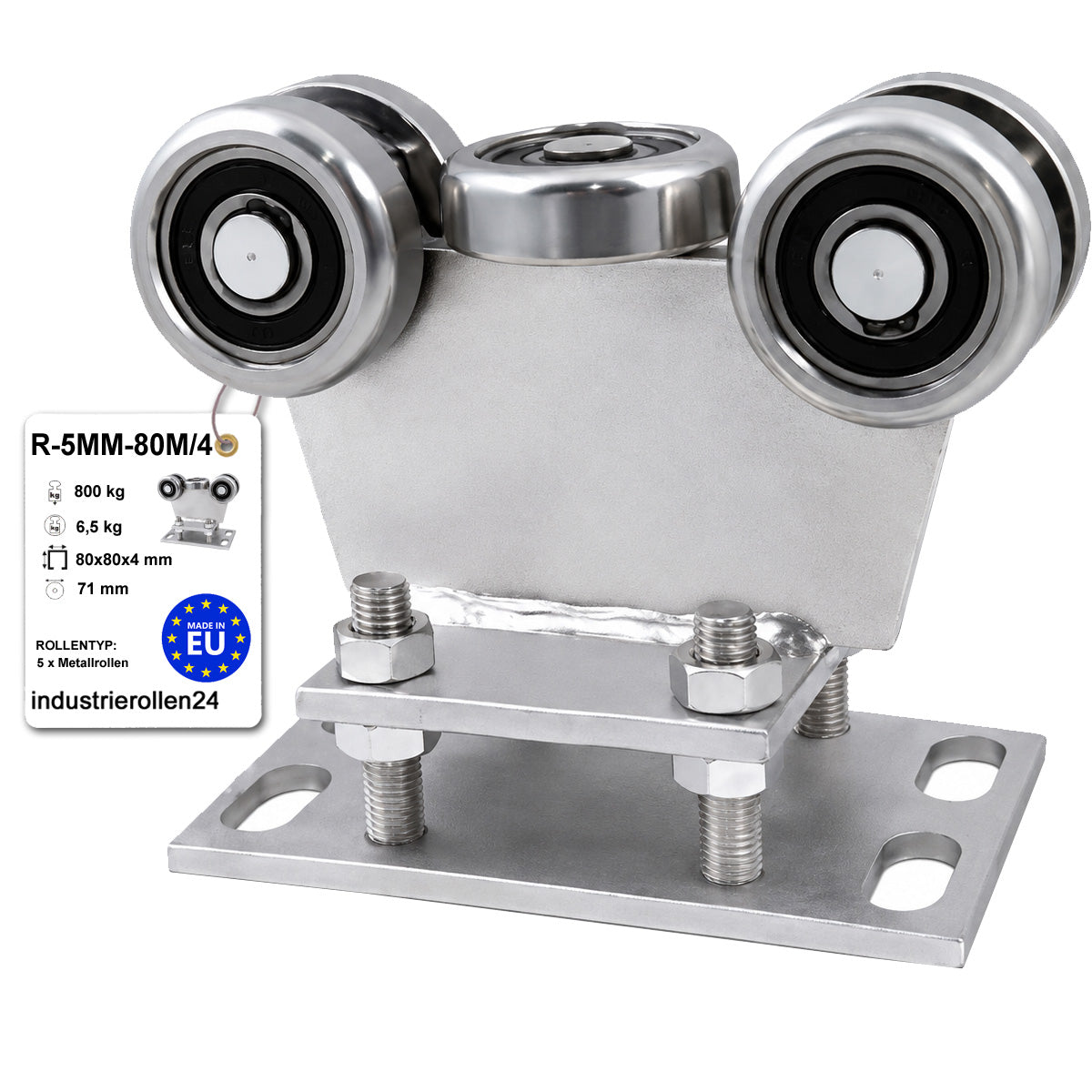Torwagen für Schiebetore - für Profile 80 x 80 mm - Wandstärke 4 mm: R-5MM-80M/4