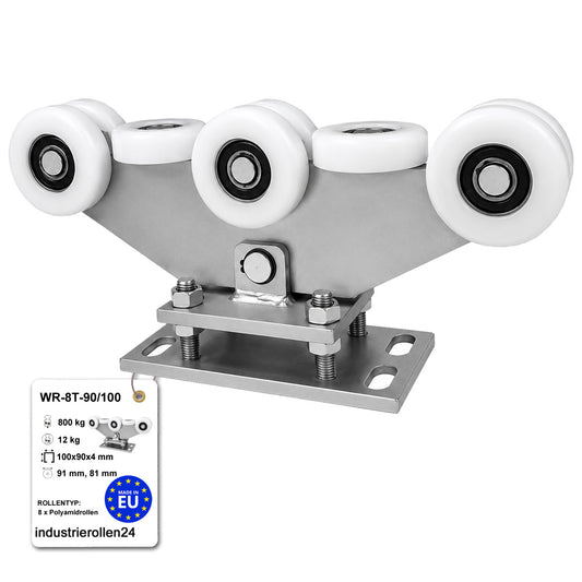 Torwagen für Schiebetore - für Profile 90x100 mm - Wandstärke 4 mm: WR-8T-90/100