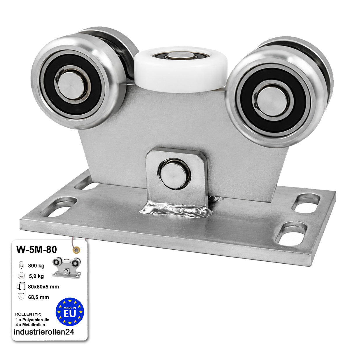 Torwagen für Schiebetore - für Profile 80 x 80 mm - Wandstärke 5 mm: W-5M-80