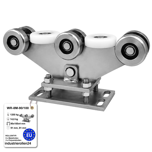 Torwagen für Schiebetore - für Profile 90x100 mm - Wandstärke 4 mm: WR-8M-90/100