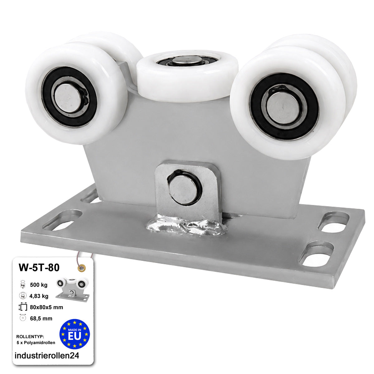 Torwagen für Schiebetore - für Profile 80 x 80 mm - Wandstärke 5 mm: W-5T-80