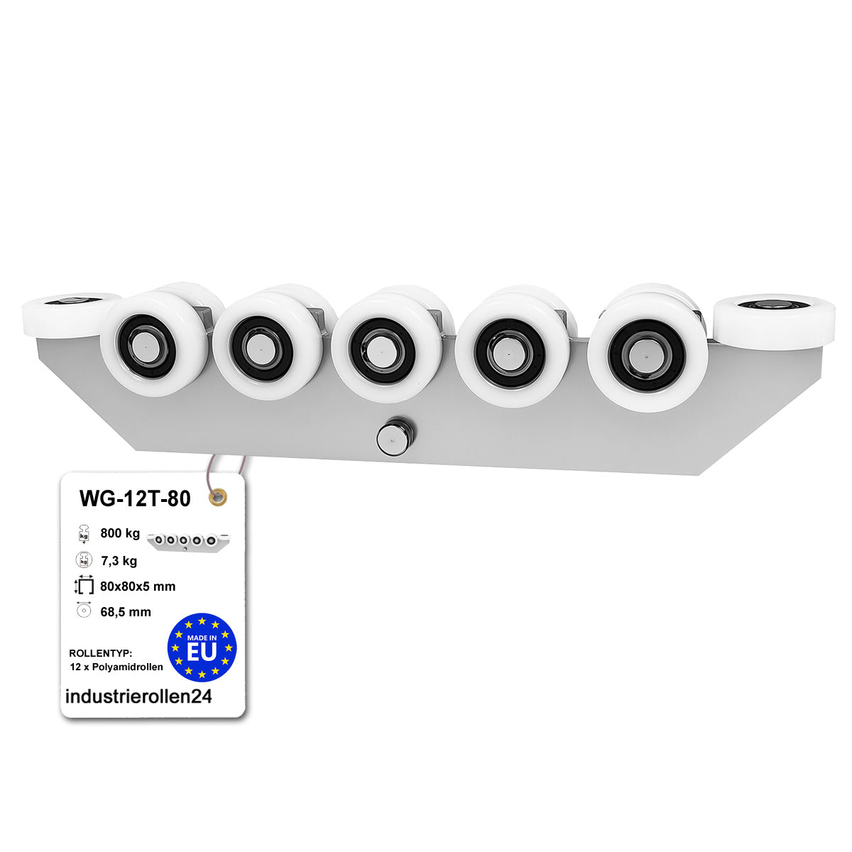 Torwagen für Schiebetore - für Profile 80 x 80 mm - Wandstärke 5 mm: WG-12T-80