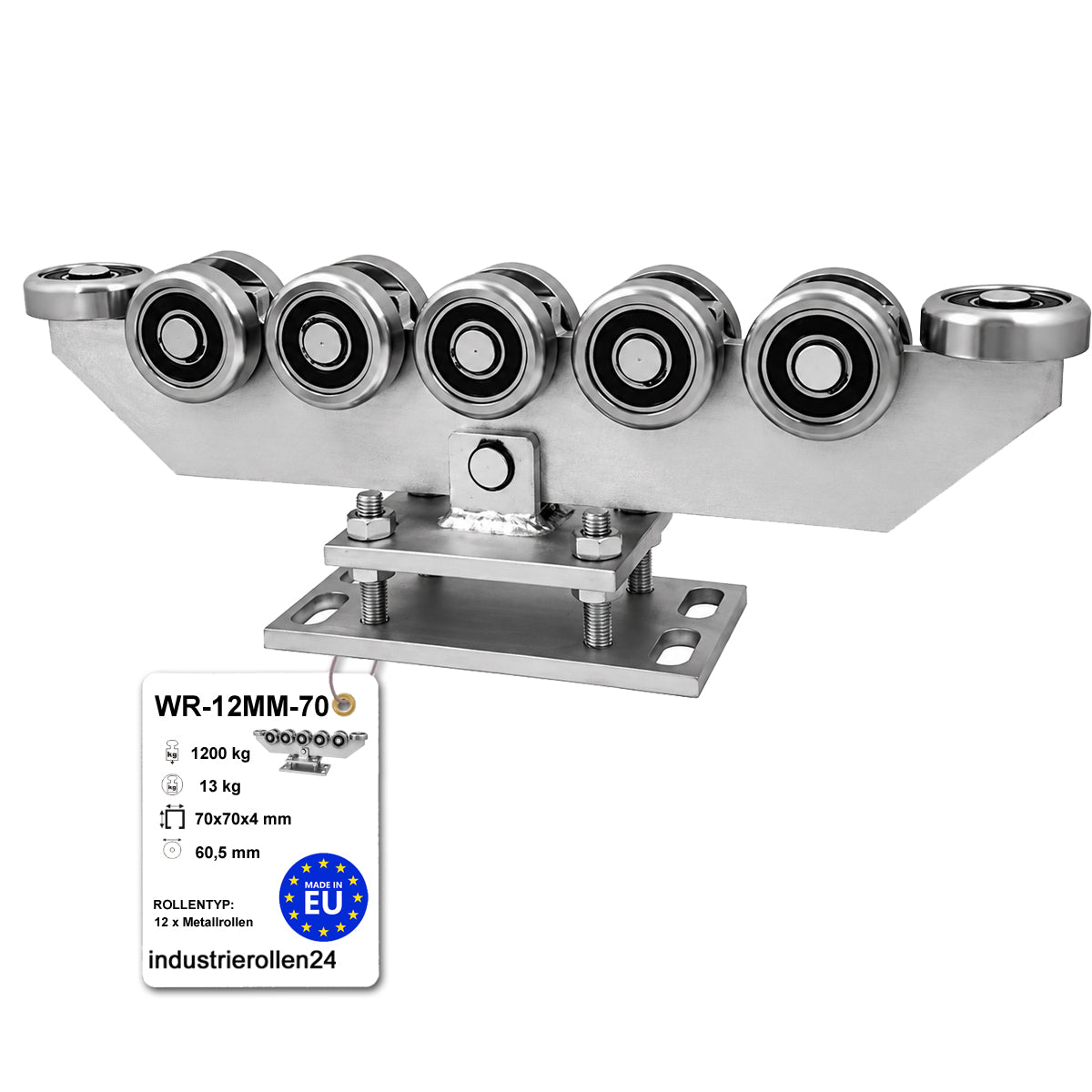Torwagen für Schiebetore - für Profile 70 x 70 mm - Wandstärke 4 mm: WR-12MM-70